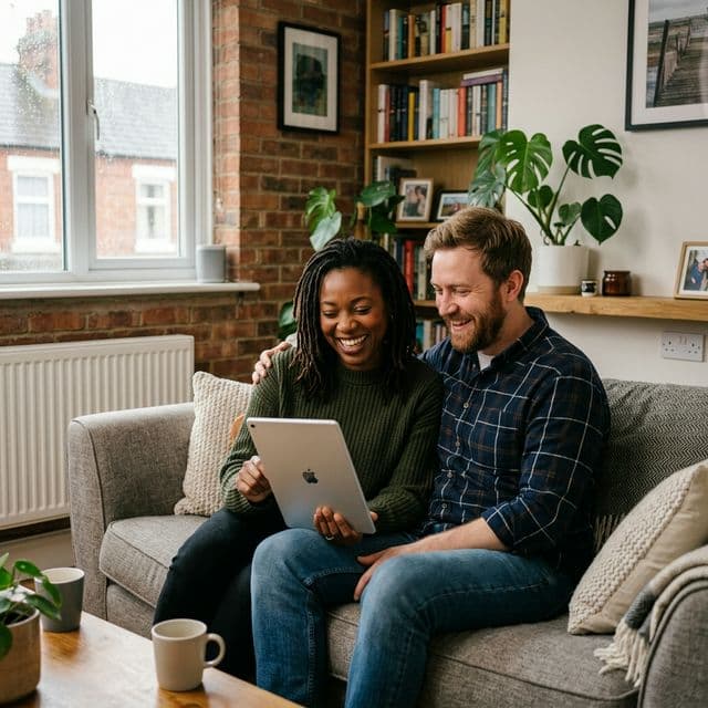 Couple discussing mortgage with specialist adviser